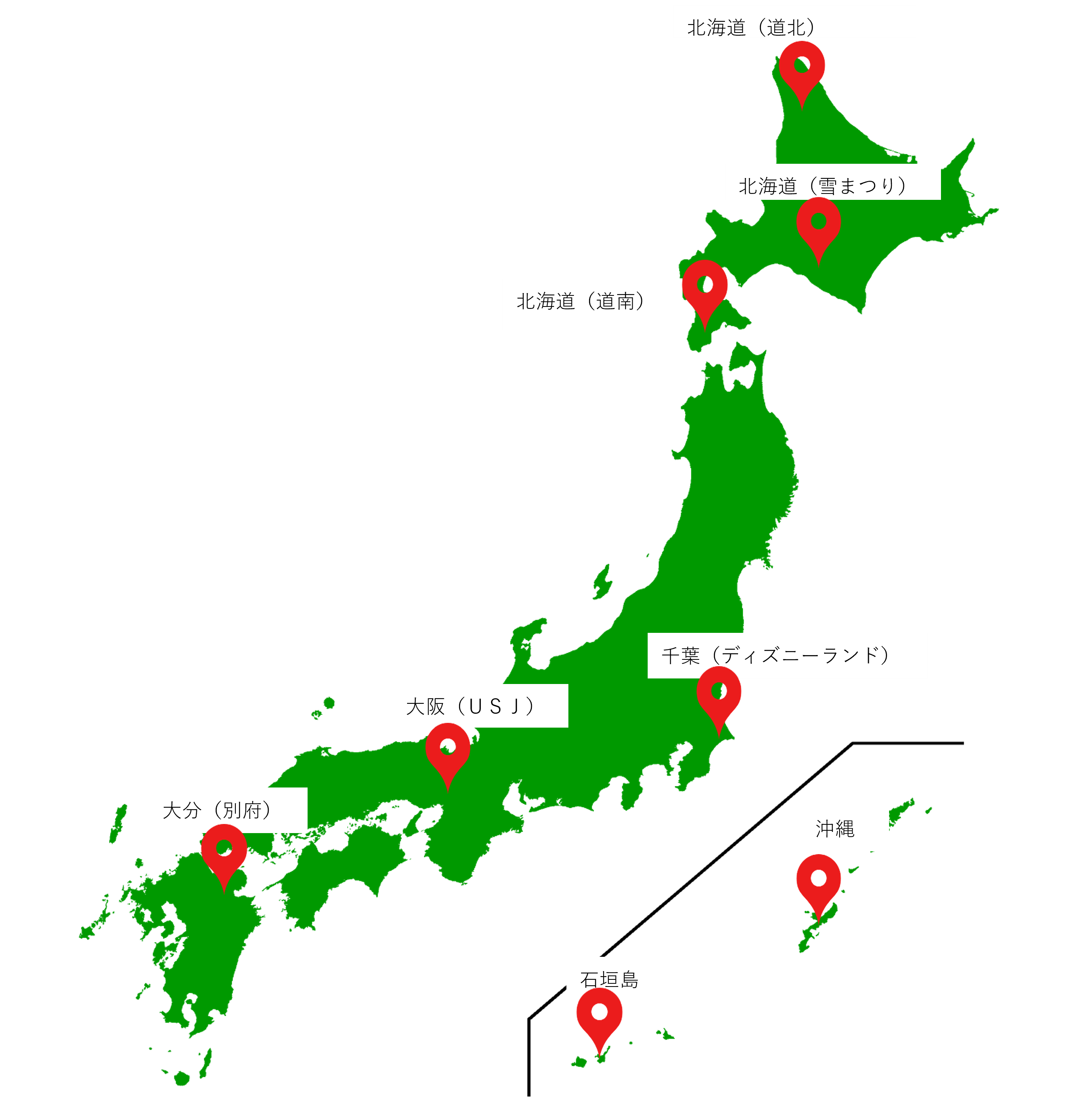 社員旅行日本地図